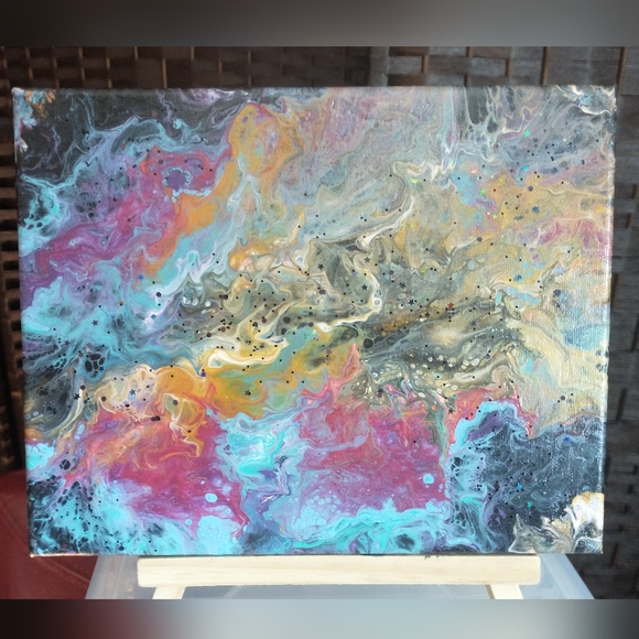 NEW Original Acrylic Painting, Designs By Sandy, "HAPPY HOLI", 8x10 - Picture 2 of 13